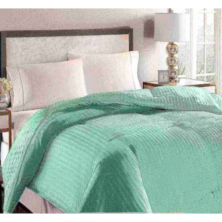 Blue Ridge Oversized Microfiber Down Fiber Comforter, Aqua, Full/Queen 034050